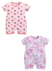 100% Pure Cotton Half Sleeve Regular Fit Regular Romper for Baby Boys|