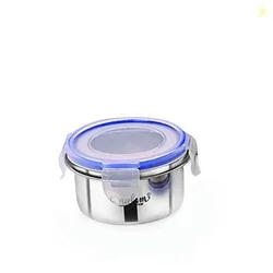 neelam Stainless Steel 26 Gauge, Leak Lock Container with Plastic Lid,