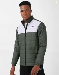 Reebok Men Colourblock Relaxed Fit Bomber Jacket
