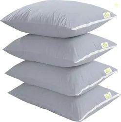 AVI Plain Plain Filled Zipper Standard Size Pillow Protector (4, ...mo