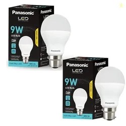 Panasonic Dura Saver 9W Bulb B22 LED Bulb Base For Home & Office, 1 Year Warranty, Energy Efficiet, 6500K Cool Daylight (Pack of 2)