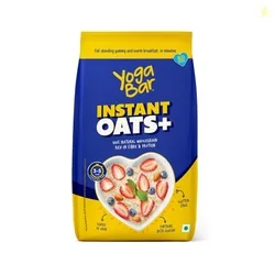 Yogabar Instant Oats 1Kg | Premium, Ready to Cook, Gluten Free Oats wi