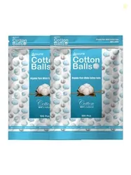 Assure Set Of 2 Makeup Remover Cotton Balls - 100 Pcs Each - White