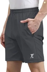 INDICLUB Solid Men Dark Grey Regular Shorts, Sports Shorts, Beach...mo