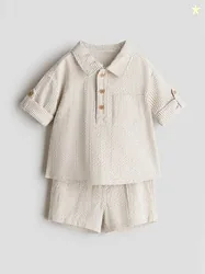 H&M 2-piece Cotton Seersucker Set