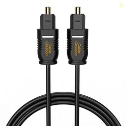 CableCreation Optical Digital Audio Cable 10FT, Thin Fiber Optic Tosli