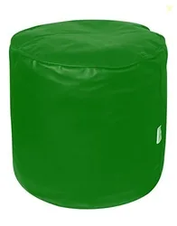 Sattva Square Footstool Cover (Without Beans) - Neon Green