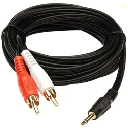 3.5mm to 2-Male RCA Adapter Cable (1.5 Meter)  AUX to RCA Audio Cable