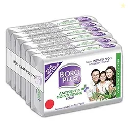 Boroplus Antiseptic And Moisturising Bathing Soap With Aloe Vera Neem And Tulsi | 99.9% Germ And Virus Protection | For Smooth, Soft & Nourished Skin, 125G (Pack Of 6)