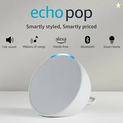 Amazon Echo Pop| Smart speaker with Alexa and Bluetooth| Full sound, b