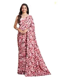 Garden Vareli Art Silk Floral Print Saree