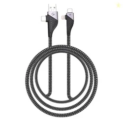 Zebronics UCLC65B 65 Watts PD Fast charging 4 in 1 cable with USB/Type