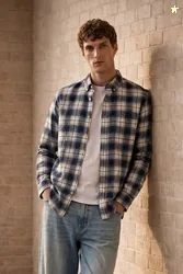 Snitch Men Regular Fit Checkered Button Down Collar Casual Shirt