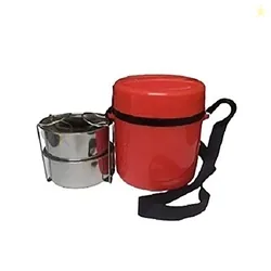 ATEVON Collection - Insulated Stainless Steel 2-Tier Lunch Box - Durab
