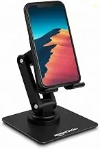 amazon basics 360 Rotating Phone Stand for Desk, Foldable & Adjustable