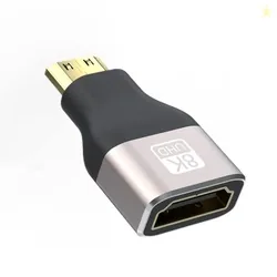 Etzin 8K Mini HDMI Adapter 2.1 Mini HDMI Male to Standard HDMI Female