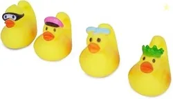 Squeeze Captain Ducks 757- 4pcs for Toddlers /Bath Toys for Kids