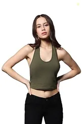 HIGH STAR Women's Classic Fit Shirt (HSWTOW23052_OL_Olive_1