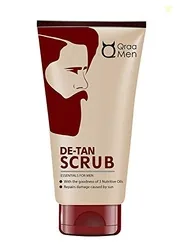 Qraa Men De-Tan Scrub For Men | Skin Brightening & Lightening | Blackh