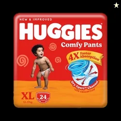 Huggies Comfy Baby Pant Diapers - XL (24 Pieces)