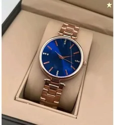 HRV Analog Watch  - For Women Blue Dial Rose Belt Analog Girls an...mo