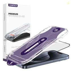 Czartech Auto Align Tempered Glass Guard Matte for iPhone 15 Pro Edge