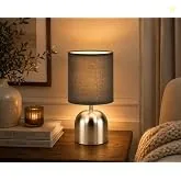 MAGIK Silver Shot LED Table Lamp (Nickel & Warm Grey Finish) | Include