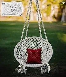 Patiofy Made in India Large Size Swing Chair/with Free Complete Hangin