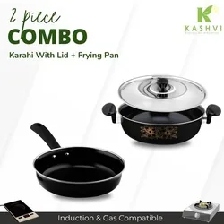 cookpro Best Festival Combo Kadhai/Karahi with lid+ Fry Pan Combo...mo