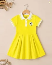TRAMPOLINE Girls Collar-Neck A-Line Dress
