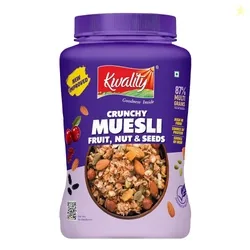 KWALITY Muesli Fruit, Nut & Seeds 900g Jar, 87% Multi Grains, No Maida