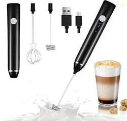Zulay Kitchen Milk Frother Handheld USB Rechargeable Coffee Beate...mo