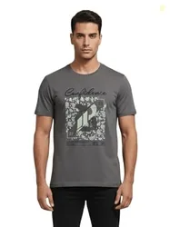Dollar Men's Pack of 1 Printed Non Zipper Round Neck T-Shirt