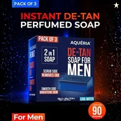 Aqueria De-Tan & Brightening 2-in-1 Bath Soap for Men | Cool Wate...mo