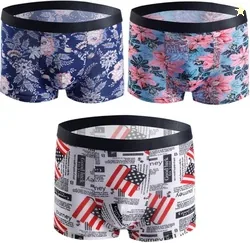 JIVEN Pack of 3 Graphic Print Men Brief
