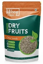 Wooq Organics Premium chia seeds for Healthy Snacks 500g Fiber Rich Di