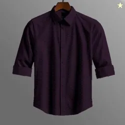 Lyphy Men Regular Fit Self Design Spread Collar Casual Shirt