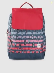 Wildcraft Women Red & Blue Graphic Print 13 Inch Laptop Backpack