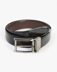 NETWORK Reptilian Pattern Reversible Leather Belt