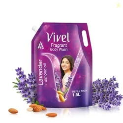 Vivel Fragrant Body Wash Lavender & Almond Oil Shower Gel, 1300ml Supe