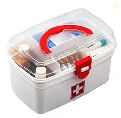 MARKWELL Plastic Rectangular Medicine Box Medical First Aid Multi-Purp
