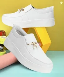 EVOLTAR Casual Unique Buckle Detailed Loafers For Women & Girls L...mo