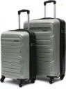 YAYAVAR Hard Body Set of 2 Luggage 4 Wheels - TOKYO DUAL - Silver, Bla