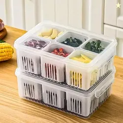 TEX-RO Fridge Storage Boxes Freezer Storage Containers, Container for