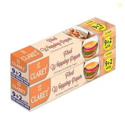 Claret Oil Grease Proof Food Wrapping Paper | 9+2 Meter Roll | Eco-Fri