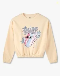 RIO GIRLS Girls Rolling Stones Print Relaxed Fit Sweatshirt