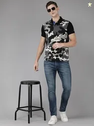 BEAT LONDON by PEPE JEANS Camouflage Printed Polo Collar Pure Cotton T