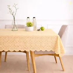 STITCHNEST Cotton Net Table Cover for 24 Seater Dining Table | Decorat