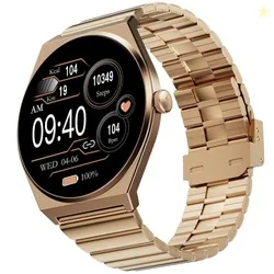 Fire-Boltt Phoenix Nova Smartwatch 1.43 Slim Super AMOLED Display 466x466 Pixel Always-On Display, Bluetooth Calling, Health Tracker for Men & Women Imperial Gold