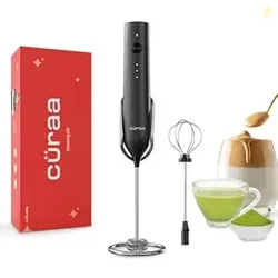 CRAA Milk Frother for Coffee | Rechargeable 3-Speed Electric Frother w
